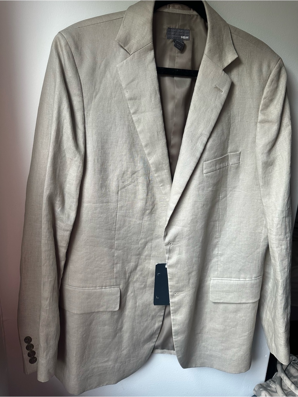 H&M Beige 100% Linen Blazer